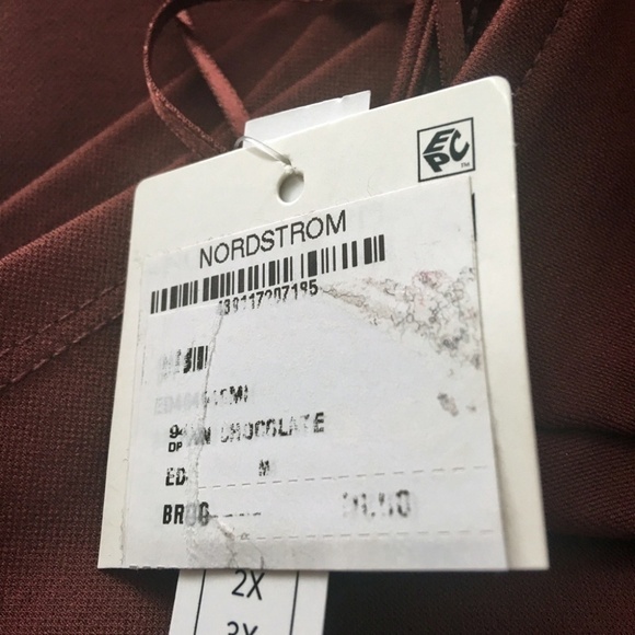 πΈ Nordstrom Open Edit Tube Top Rayon Blend Jersey Milk Chocolate Brown Tank - Picture 7 of 11